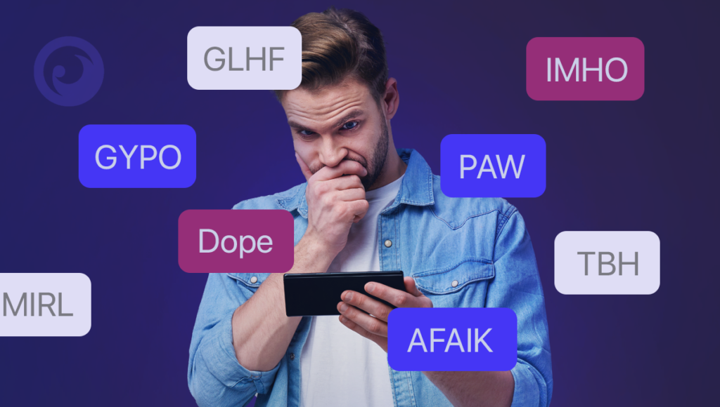 Slang acronyms, Whatsapp chat trendy short forms